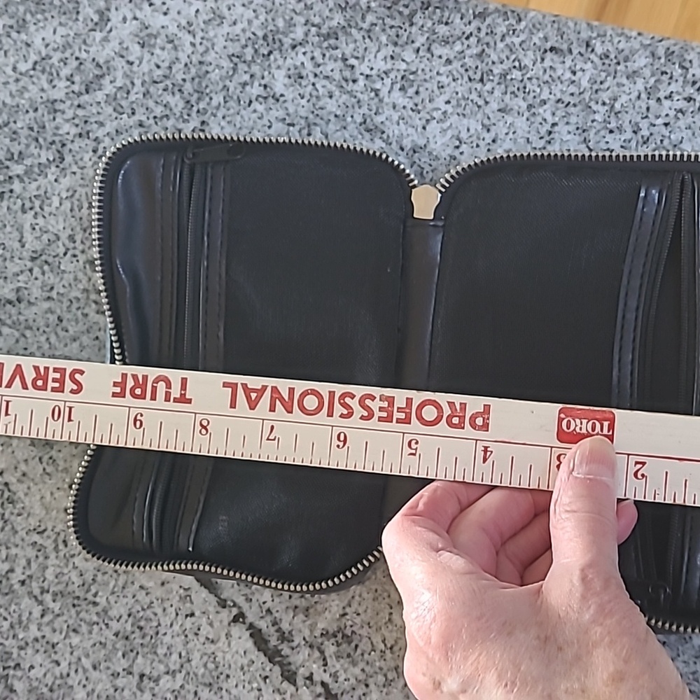 Bobbi Brown Black Leather Zip Pouch - Picture 5 of 8